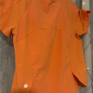 Size 6 Lululemon Orange Athletic Shirt